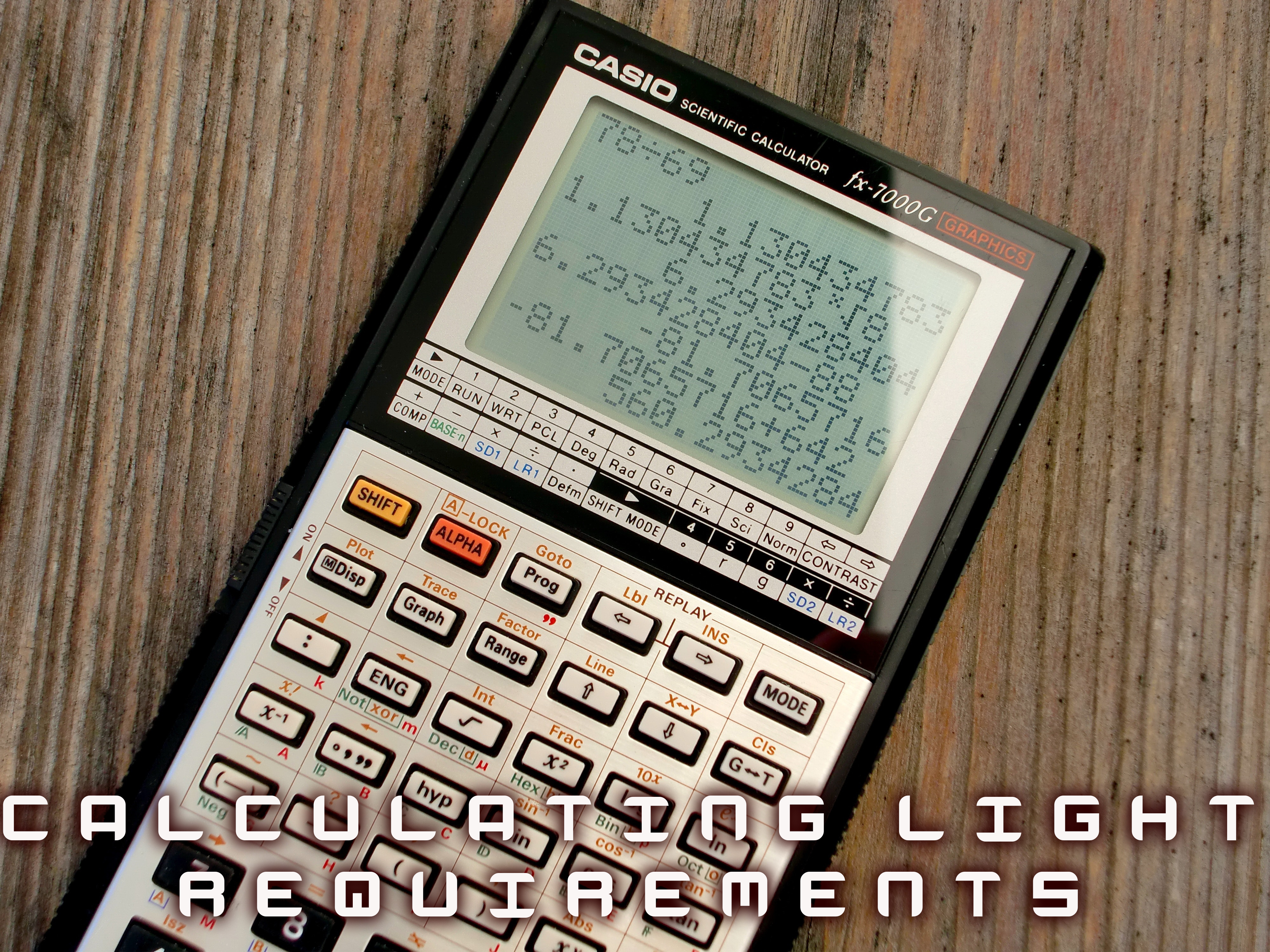 calculating light requirements